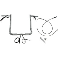 Kit de manillar cableado EZ Install — 36" de ancho, abrazadera de 1", subida de 16", cromo