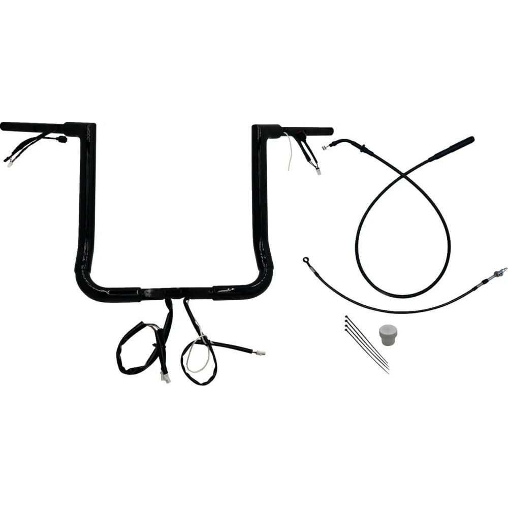 Kit de manillar cableado EZ Install — diámetro de sujeción 1", elevación 16", ancho 36", negro