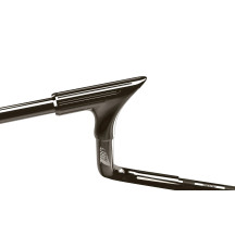 Eagle Handlebar — 1-1/4" diameter, 12" height, 36" width, 9" pullback, Black, Chrome