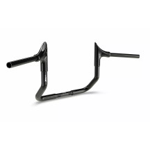 Bull Handlebar — 36" width, 12" height, 1-1/4" diameter, 228 mm sweep, Black gloss
