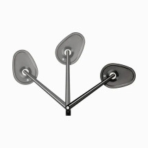 mo.view Club Flip 180 mm Mirror — M10 fitment, Black