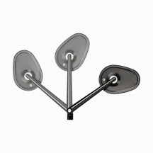 mo.view Club Flip 150 mm Mirror — 150 mm stem, black