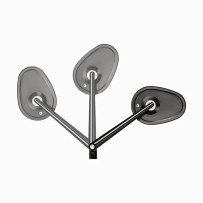 mo.view Club Flip 150 mm Mirror — 150 mm stem, black