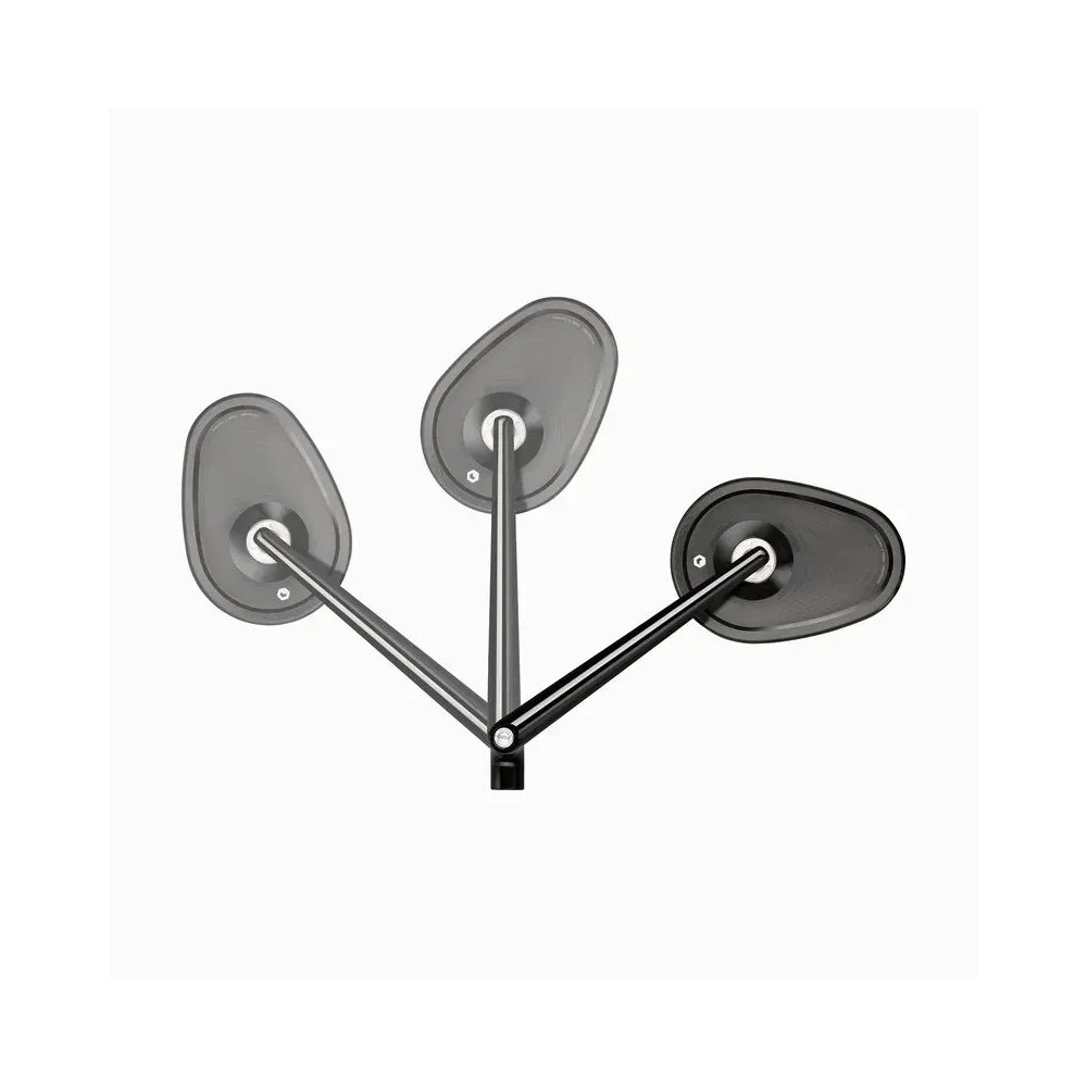 mo.view Club Flip 150 mm Mirror — 150 mm stem, black