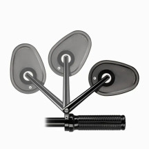 mo.view Club Pivot 110 mm Mirror — 11 cm stem, black