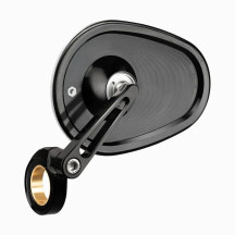 mo.view Club 60 mm Handlebar End Mirror — fits 22 mm / 1 in handlebars, Black