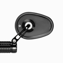 mo.view Club 60 mm Handlebar End Mirror — fits 22 mm / 1 in handlebars, Black
