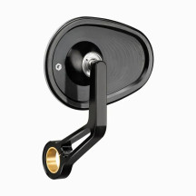 mo.view Club 130 mm Handlebar End Mirror — 13 cm stem, Black
