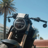 mo.view Spy 50 mm Handlebar End Mirror — 75 mm head, 61 mm stem, fits 22 mm / 1 in clamp, Black