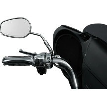Mirror Stem Extenders — Chrome, fits H-D round steel stem, extends mirrors 3"