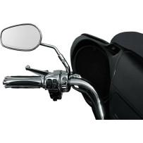 Mirror Stem Extenders — Chrome, fits H-D round steel stem, extends mirrors 3"