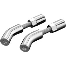 Mirror Stem Extenders — Chrome, fits H-D round steel stem, extends mirrors 3"