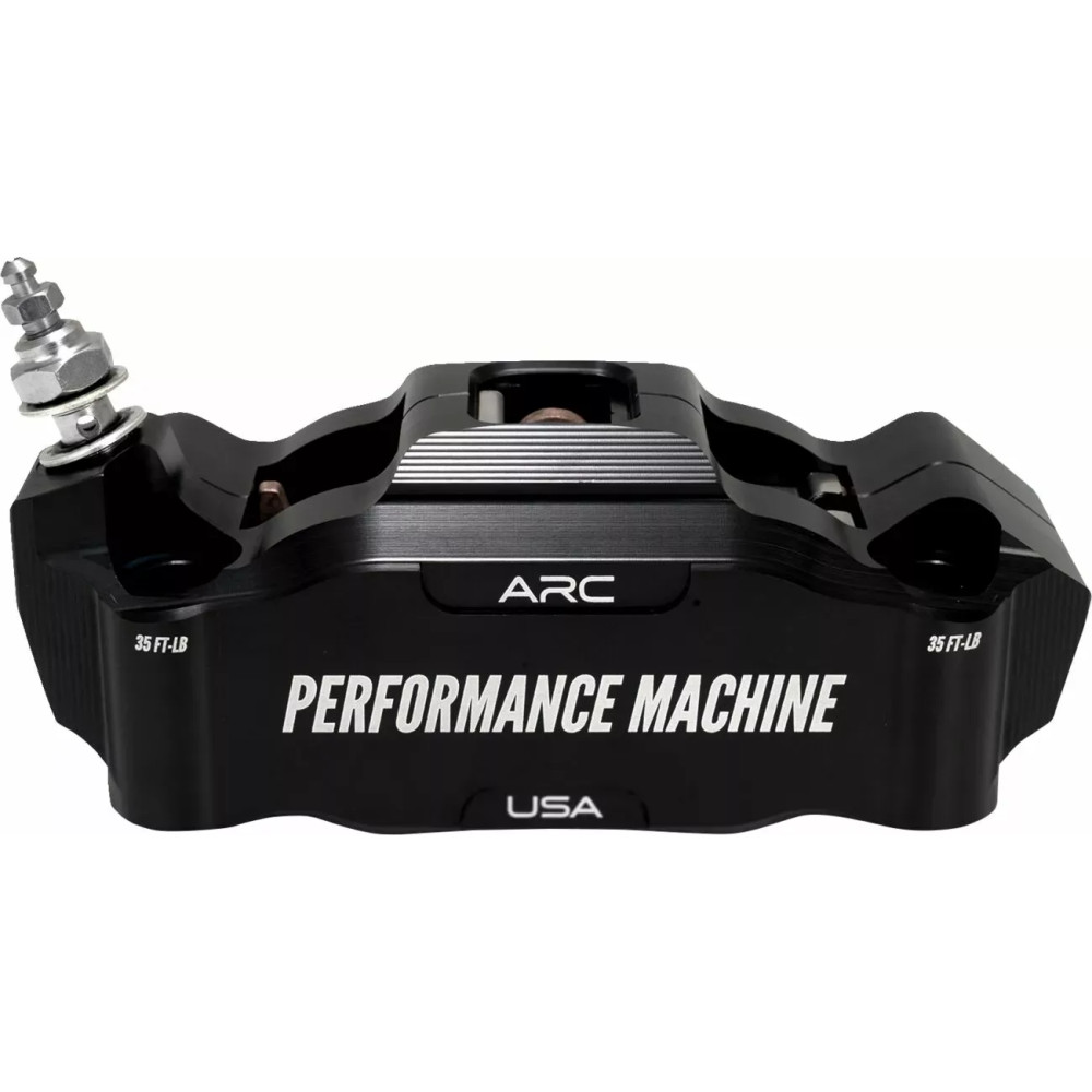 Race Series Radial Mount Front Caliper With ARC Technology — 4-piston, Anodized Black, 108 mm bolt spacing
