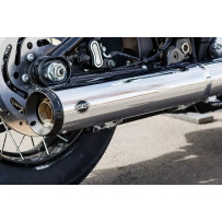 Grand National Slip-On Muffler — 4" outer diameter, Chrome