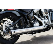 Grand National Slip-On Muffler — 4" outer diameter, Chrome