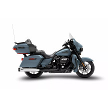 4.5 Inches Slip-Ons Muffler for HD-Grand American Touring — 4.5 in, chrome, black end cap, 2021–2024, 114/117/121 ci