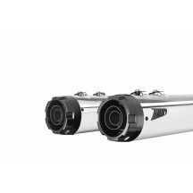 4.5 Inches Slip-Ons Muffler for HD-Grand American Touring — 4.5 in, chrome, black end cap, 2021–2024, 114/117/121 ci