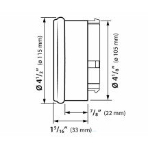 HD-05 Indicador para Harley-Davidson — 0–225 mph, DC 8V–18V, 33 mm, negro