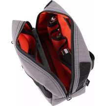 Handlebar Bag — 7" x 5" x 3.25", gray/orange, handlebar