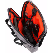 Handlebar Bag Slim — 23×20.5×5.1 cm, Gray/Orange