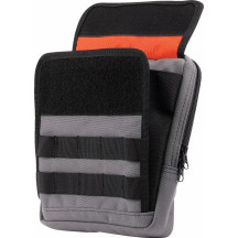 Handlebar Bag Slim — 23×20.5×5.1 cm, Gray/Orange