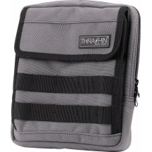 Handlebar Bag Slim — 23×20.5×5.1 cm, Gray/Orange