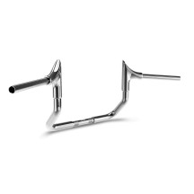 Bull Handlebar — 32 mm (1-1/4") dia, 25.5 cm (10") height, 91.5 cm (36") width, 228 mm (9") sweep, Chrome