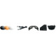 Gafas Raptor II — Montura pequeña, 145 mm ancho de montura, Negro mate, Lentes humo/claras/ámbar
