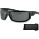 Gafas AXL — Montura mediana, ancho de montura 135 mm, negro brillo
