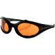 Gafas Foamerz — Montura mediana, 142 mm ancho, 25 mm puente, negro, lente ámbar