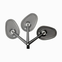 mo.view Club Flip 110 mm Espejo — cuerpo 114×80 mm, rosca M10, Negro