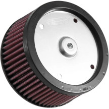 Replacement High-Flow Air Filter — 129.00 mm ID (5.063"), 71.00 mm height (2.813"), Black