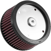 Replacement High-Flow Air Filter — 129.00 mm ID (5.063"), 71.00 mm height (2.813"), Black
