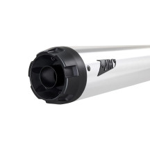 4.5 Inches Slip-On Muffler for HD-SOFTAIL — Polished, black end cap, right mounting