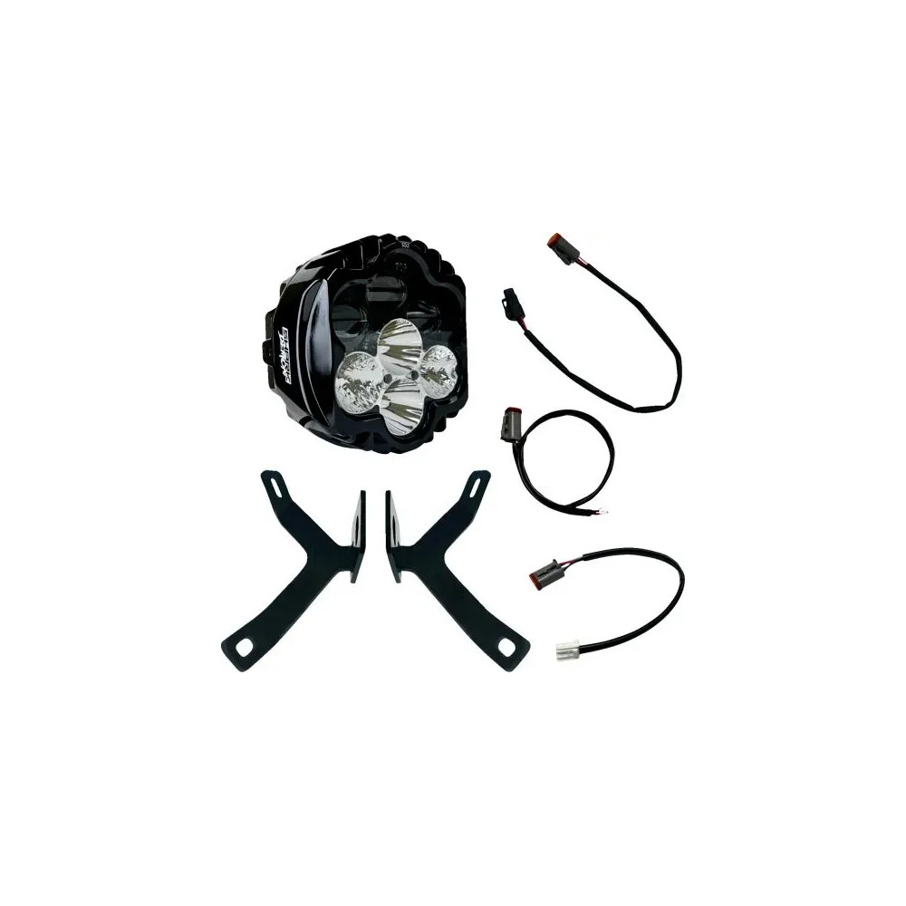 Shark Demon™ LED Headlight Kit — Gloss Black, Harley-Davidson fit