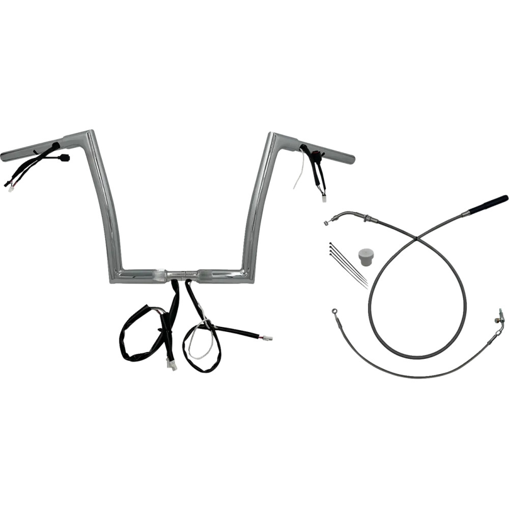 Manillar plano EZ de instalación 1-1/4" — diámetro de sujeción 1-1/4", cromado