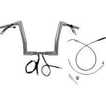 Manillar Flat Top EZ Install de 1-1/2" — 1-1/2" (38 mm), 35" ancho, 12" elevación, 8" retroceso