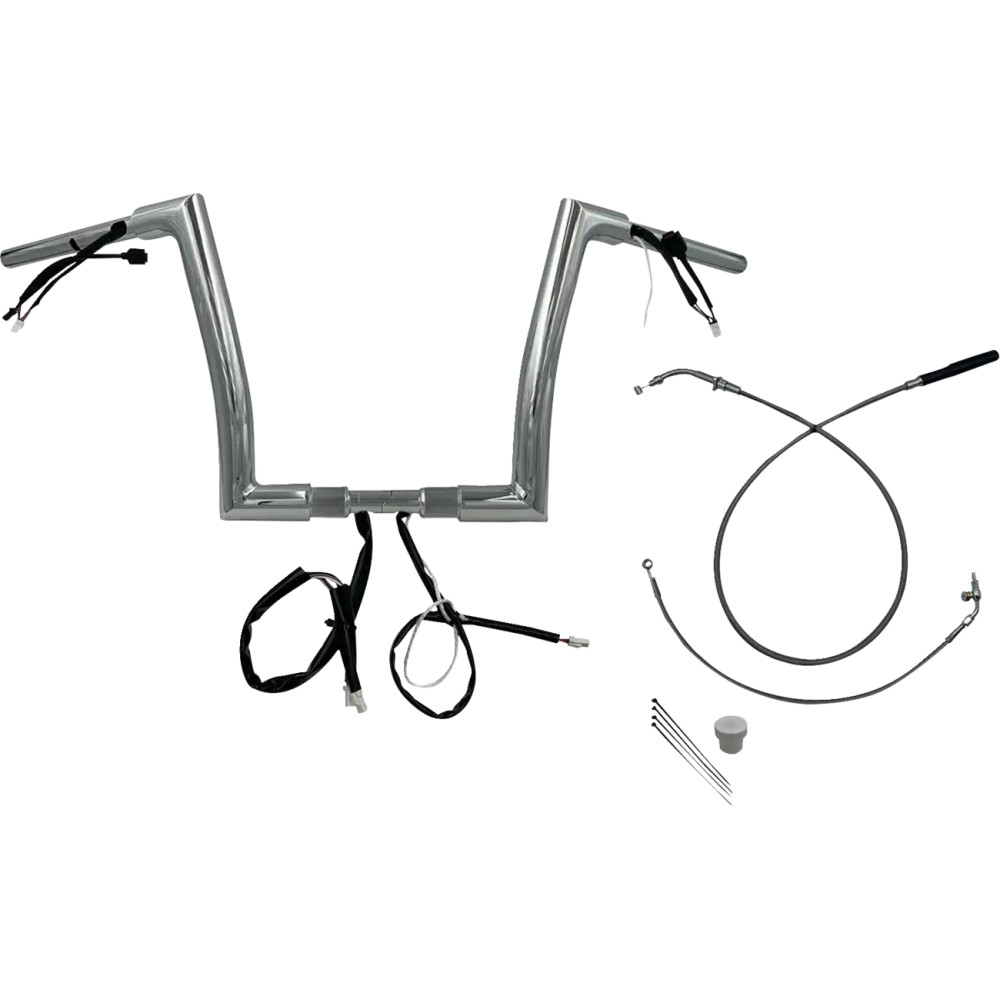 Manillar Flat Top EZ Install de 1-1/2" — 1-1/2" (38 mm), 35" ancho, 12" elevación, 8" retroceso