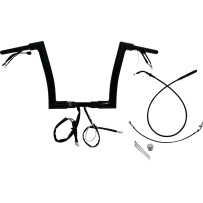 Manillar plano EZ Install de 1-1/2" — diámetro 1-1/2", ancho 89 cm, elevación 12", Negro