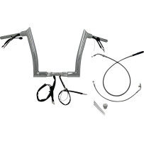 Manillar con punta de 1-1/2" con instalación EZ — 1-1/2" diámetro, abrazadera 1-1/4", cromado