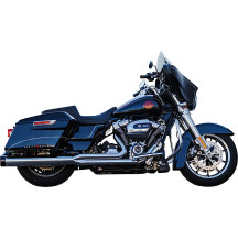 2-into-1 Sidewinder Exhaust System — Chrome, Black end cap, 50 State
