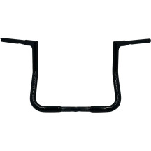 Manillar Flat Top EZ Install de 1-1/4" — 32 mm de diámetro, 86,5 cm de ancho, 33 cm de elevación, 30,5 cm de retroceso, Negro