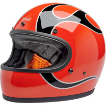 Gringo Flames Helmet — M, Competition Orange