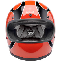 Gringo Flames Helmet — XL, Competition Orange