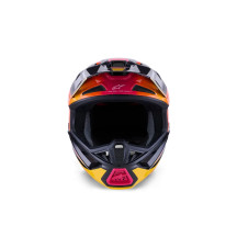 Casco S-M7 Rise — 2XL, MX todo terreno, negro, rosa, amarillo