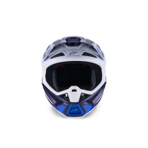 Casco S-M7 Rise — 2XL, Azul/Blanco, Fibra de vidrio compuesta, MX todo terreno