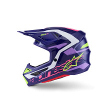 Casco SM7 Deed — XS, fibra de vidrio compuesta, púrpura brillo