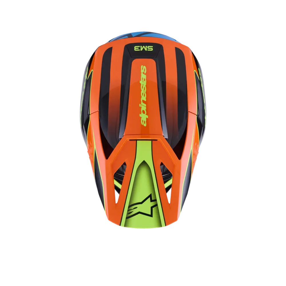 SM3 Fray Helmet — 2XL, Black, Orange, Yellow