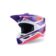 Casco SM3 Heat — Talla S, Rosa, Morado, Blanco