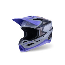 Casco Juvenil SM3 Jettson — Talla M, negro, gris, púrpura